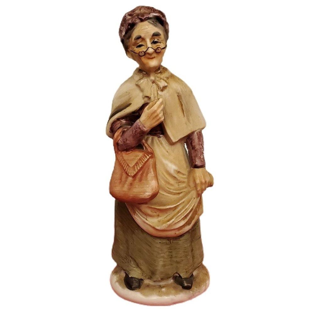 Vintage‎ Norleans Ceramic Figurine Wise Woman Made In Japan Cottage Core Wisdom